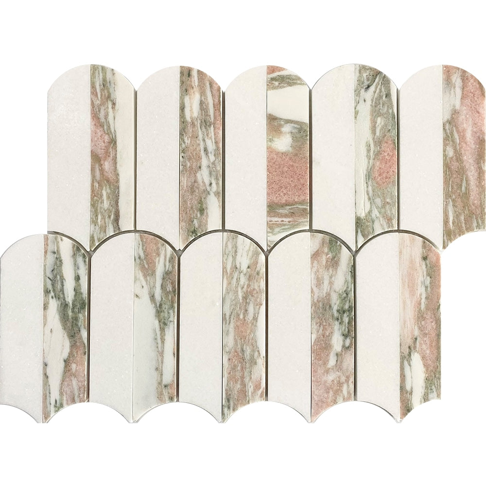 3037 Punkah Two Tone Sunrise Natural Stone Mosaic Decor Tiles