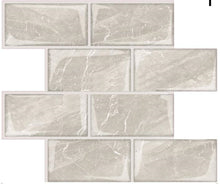 Load image into Gallery viewer, 3D Peel & Stick Crema Marfil Cream Metro Gloss Mosaic