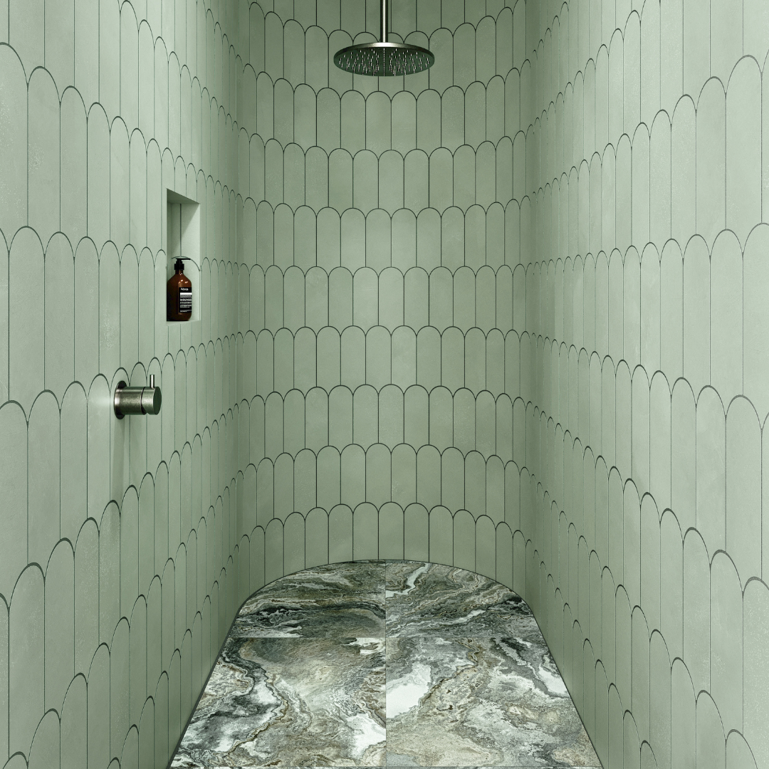 Alure Scale Matt Sage Decor Tile