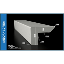 Load image into Gallery viewer, Kwela Stepedge Andora Coping 60mm x 1000mm KW106
