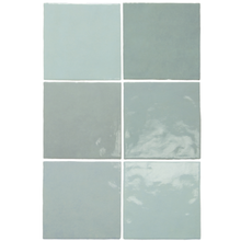 Load image into Gallery viewer, Artisan Cuadrado Aqua Decor Tile