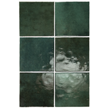 Load image into Gallery viewer, Artisan Cuadrado Moss Green Decor Tile