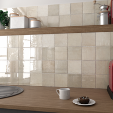 Load image into Gallery viewer, Artisan Cuadrado Ochre Decor Tile