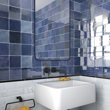 Load image into Gallery viewer, Artisan Cuadrado Colonial Blue Decor Tile