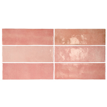 Load image into Gallery viewer, Artisan Subway Rose Mallow Decor Tile