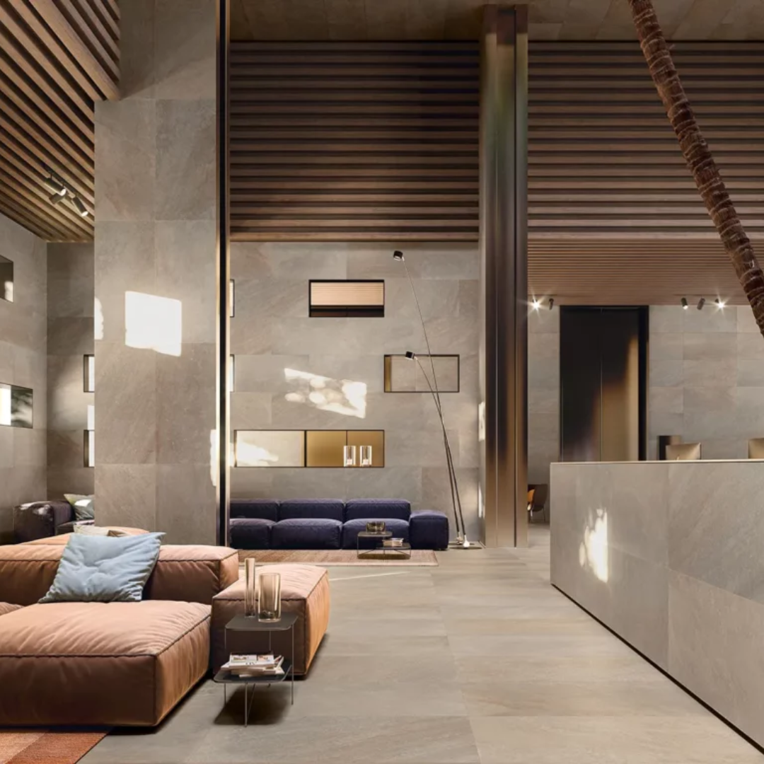 Blended Natural Porcelain Decor Large Format Tile