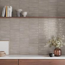 Load image into Gallery viewer, Bricksy Dove Glossy Decor Metro Tile