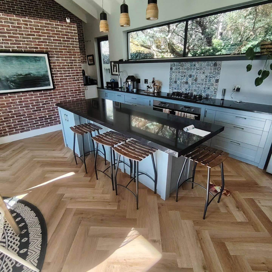 Aspen Herringbone Vinyl Range - European Oak