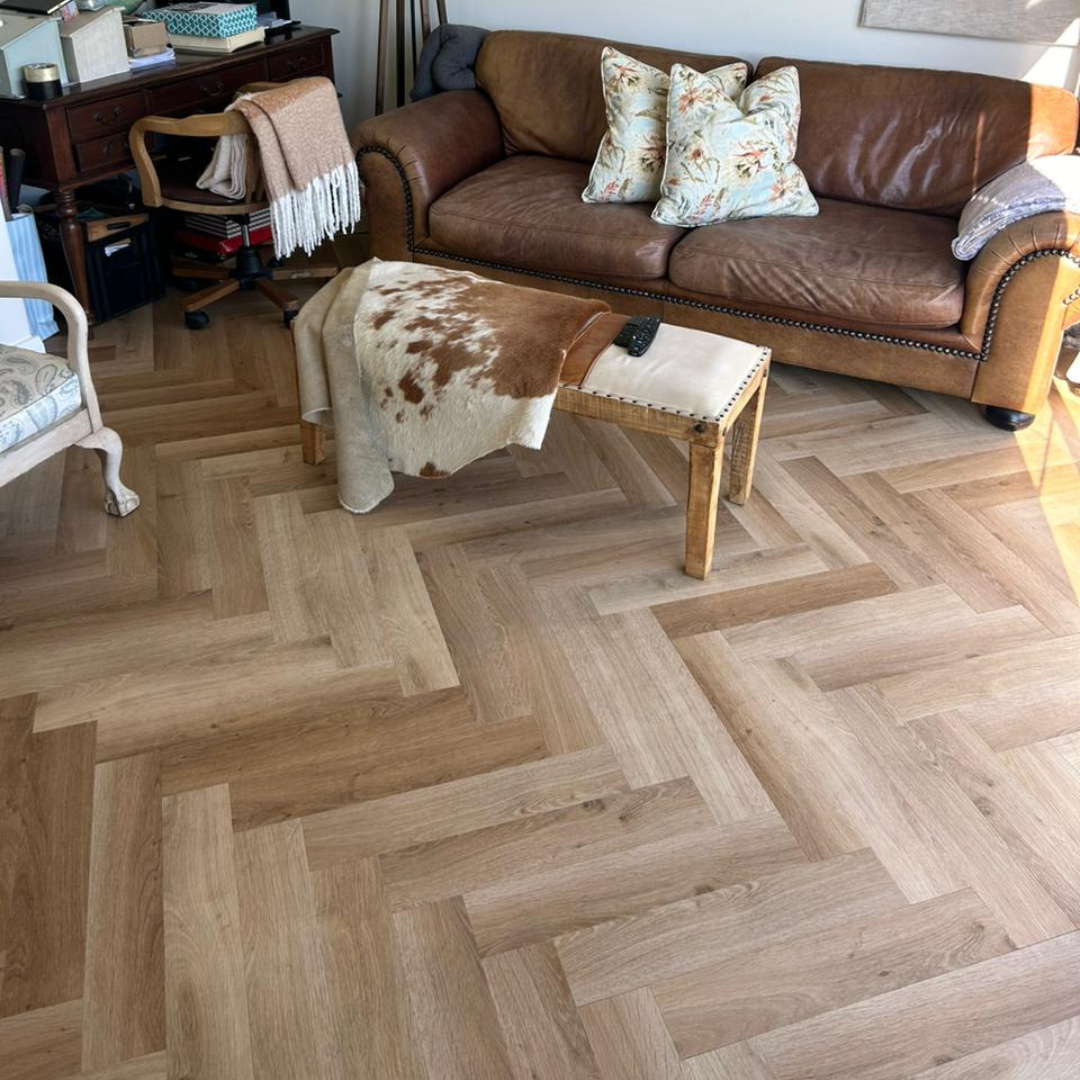 Aspen Herringbone Vinyl Range - European Oak