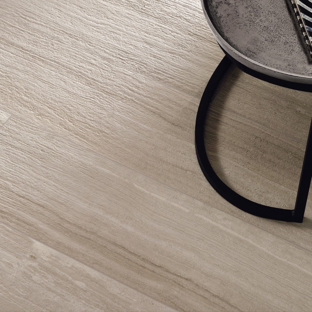 Flow Greige 60120 Porcelain Decor Large Format Tile