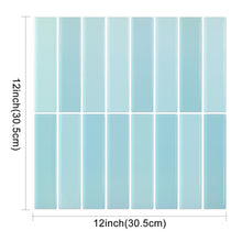 Load image into Gallery viewer, 3D Peel & Stick Aqua Light Blue Green KitKat Gloss Mosaic