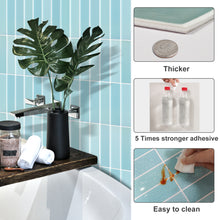 Load image into Gallery viewer, 3D Peel & Stick Aqua Light Blue Green KitKat Gloss Mosaic