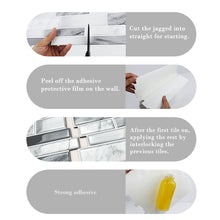 Load image into Gallery viewer, 3D Peel & Stick Carrara White & Glass Gloss Stagger Gloss Mosaic