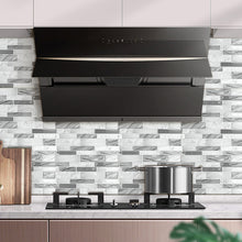 Load image into Gallery viewer, 3D Peel & Stick Carrara White & Glass Gloss Stagger Gloss Mosaic