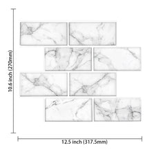 Load image into Gallery viewer, 3D Peel & Stick Carrara White Metro Gloss Mosaic