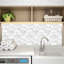 Load image into Gallery viewer, 3D Peel & Stick Carrara White Metro Gloss Mosaic