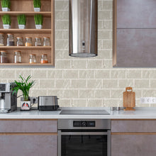 Load image into Gallery viewer, 3D Peel & Stick Crema Marfil Cream Metro Gloss Mosaic
