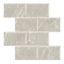 Load image into Gallery viewer, 3D Peel & Stick Crema Marfil Cream Metro Gloss Mosaic