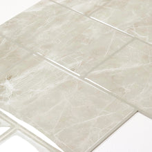 Load image into Gallery viewer, 3D Peel & Stick Crema Marfil Cream Metro Gloss Mosaic