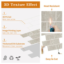 Load image into Gallery viewer, 3D Peel & Stick Crema Marfil Cream Metro Gloss Mosaic