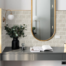 Load image into Gallery viewer, 3D Peel & Stick Crema Marfil Cream Metro Gloss Mosaic