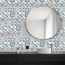 Load image into Gallery viewer, 3D Peel & Stick Blue Pattern Mirage Gloss Mosaic