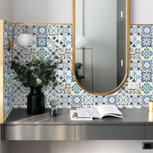 Load image into Gallery viewer, 3D Peel & Stick Blue Pattern Mirage Gloss Mosaic
