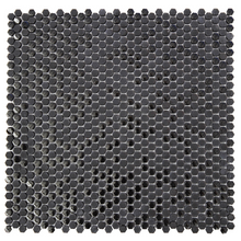 Load image into Gallery viewer, GS-6mm62 Black Honeycomb Recycled Glass Mosaic Decor Sheets