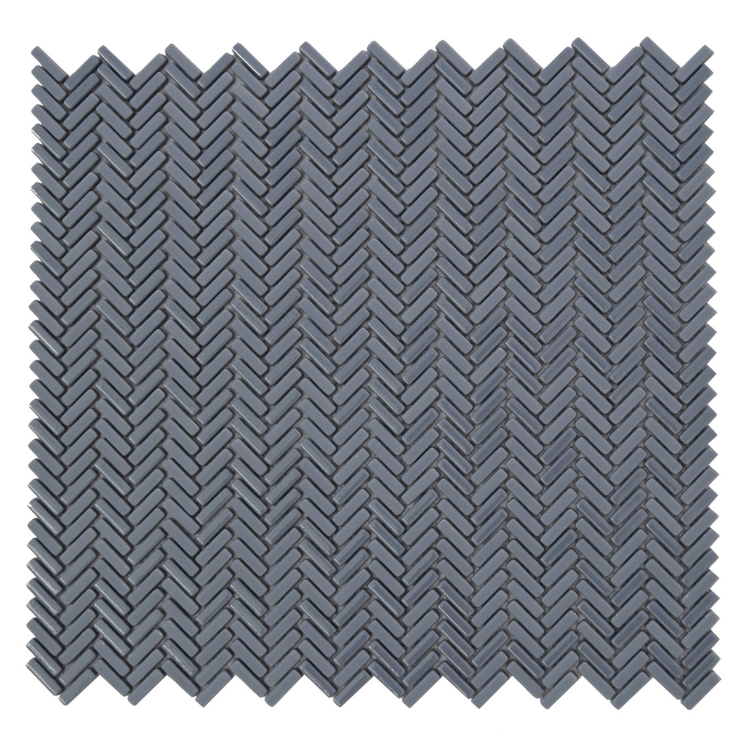 GS-6mm63 Shadow Blue Weave Recycled Glass Mosaic Decor Sheets