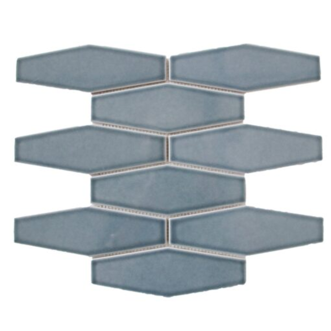 GS-CR059 Long Hexagonal Dark Slate Porcelain Decor Mosaics