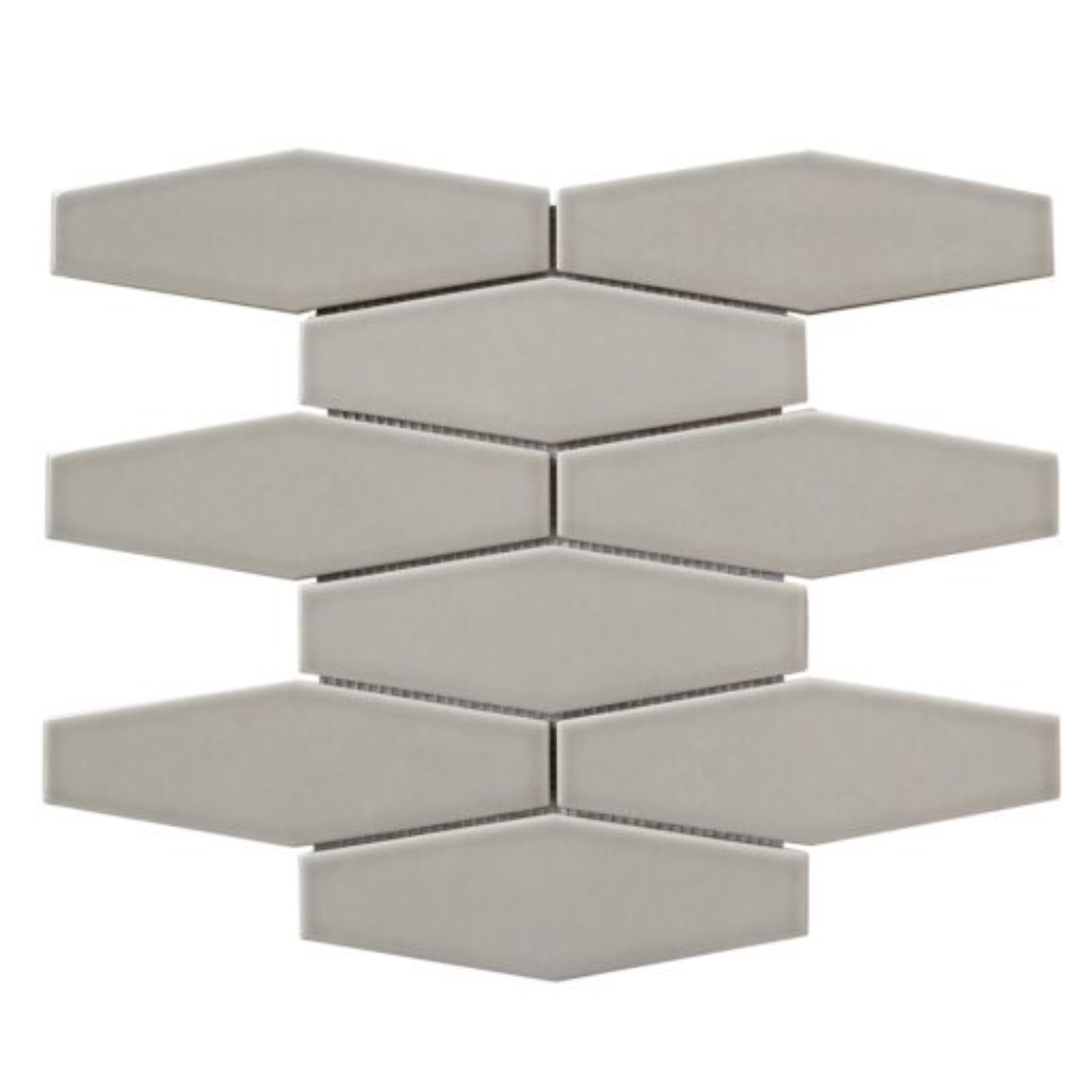 GS-CR060 Long Hexagonal Whisper Grey Porcelain Decor Mosaics