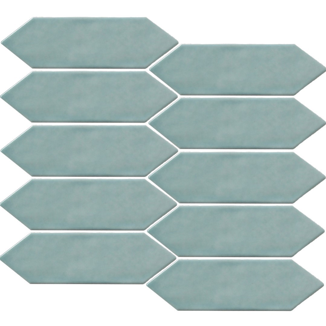 GS-CR066 Spear Head Mint Porcelain Decor Mosaics