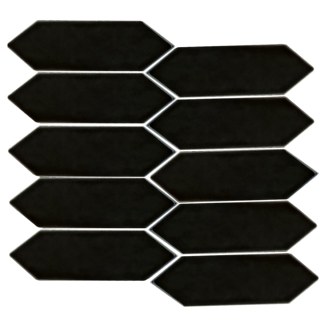 GS-CR067 Spear Head Black Porcelain Decor Mosaics