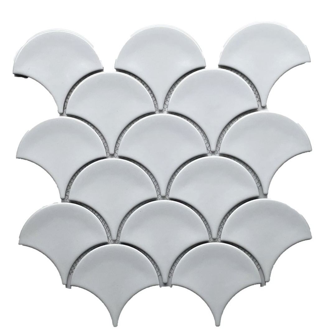 GS-CR124 Fan Chalk Linen Porcelain Decor Mosaics