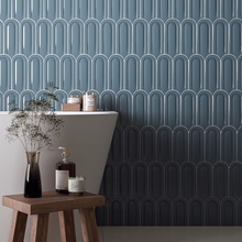 Load image into Gallery viewer, Gala Aqua Gloss Decor Tile