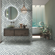 Load image into Gallery viewer, H44 Gatsby Emerald Porcelain Decor Tile