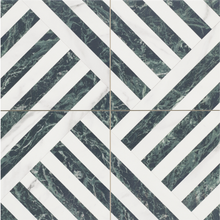 Load image into Gallery viewer, H44 Gatsby Emerald Porcelain Decor Tile