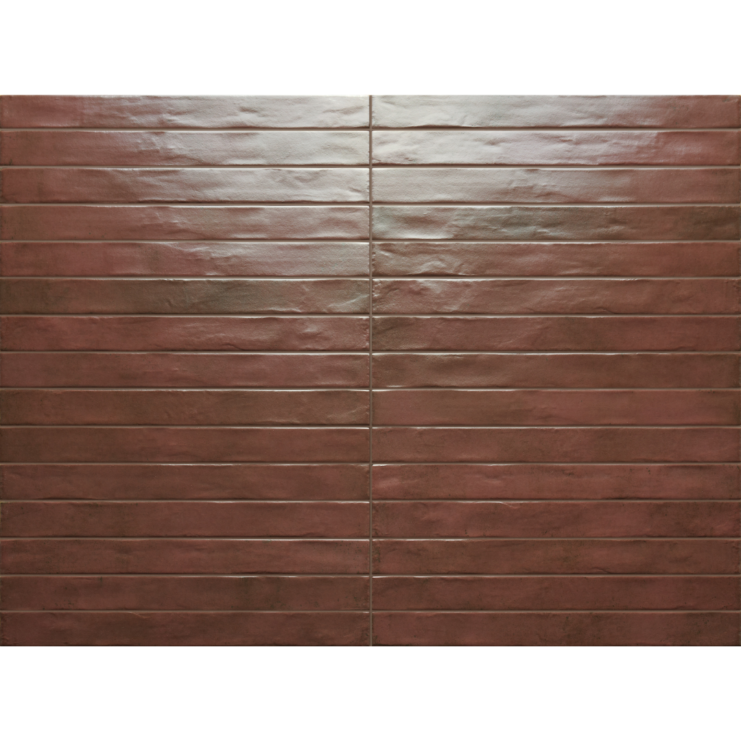 Graffiti Red Porcelain Decor Metro Matt Tile