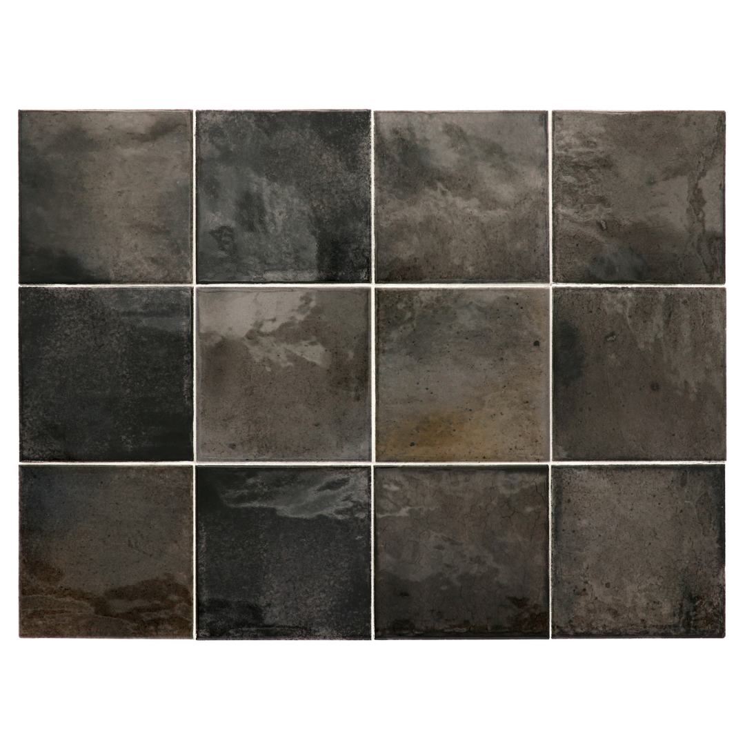 Hanoi Cuadrado Black Ash Decor Tile