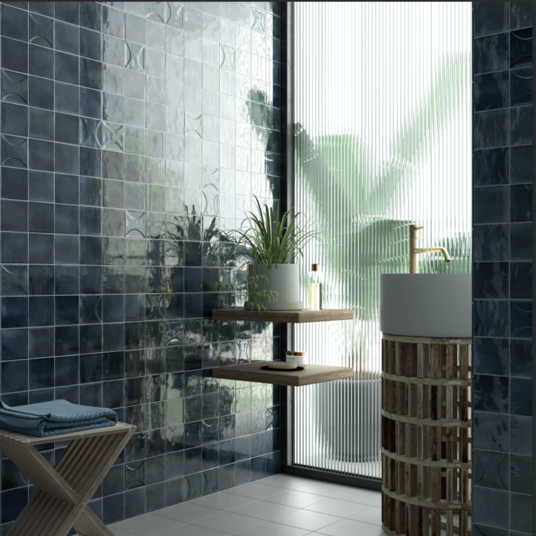 Hanoi Cuadrado Blue Night Decor Tile