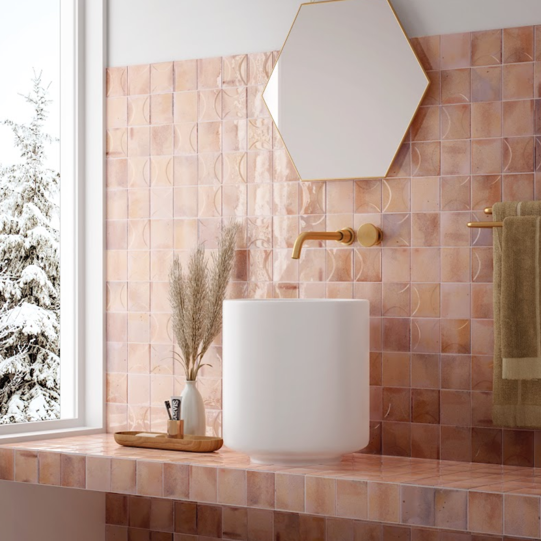 Hanoi Cuadrado Pink Decor Tile