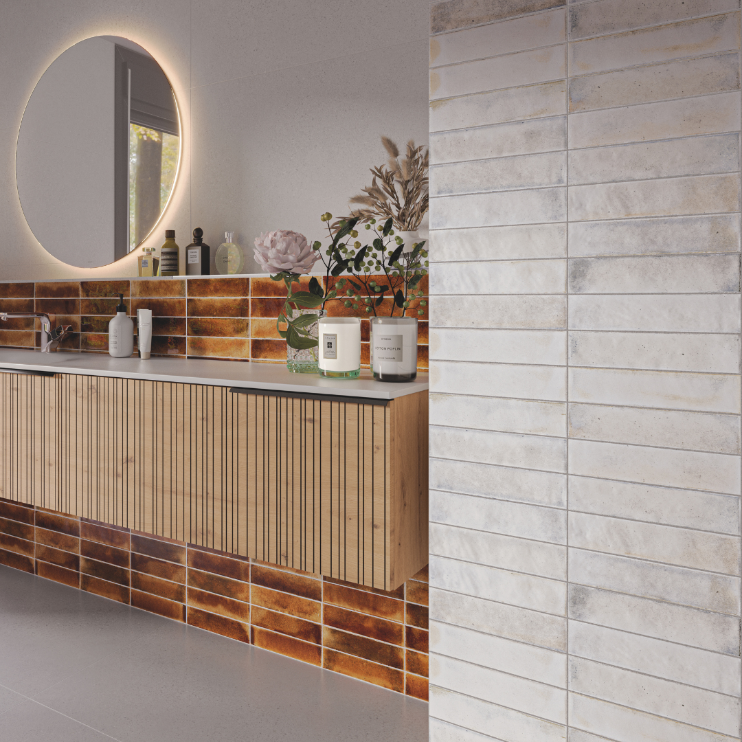 Jazba White Decor Metro Tiles