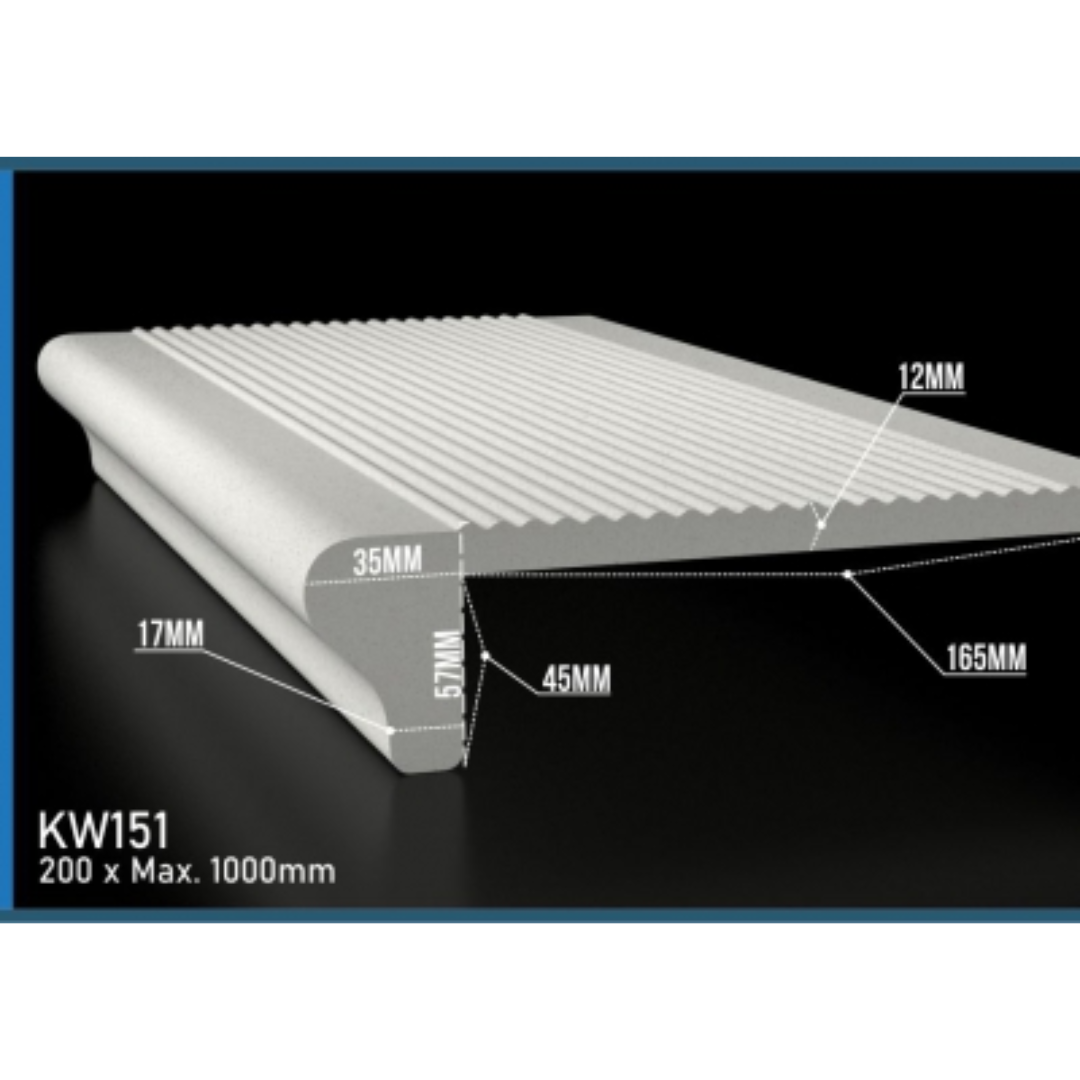 Kwela Ribbed Round Coping 200mm x 1000mm KW151