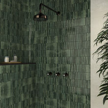 Load image into Gallery viewer, KitKat Grass Gloss Porcelain Decor Metro Tile