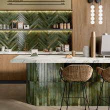 Load image into Gallery viewer, Life Dark Green Subway Decor Tile