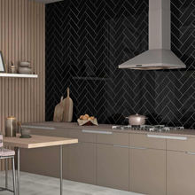 Load image into Gallery viewer, Metro Black Gloss Decor Metro Tile