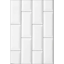 Load image into Gallery viewer, Metro White Matt Bevelled Decor Metro Tile