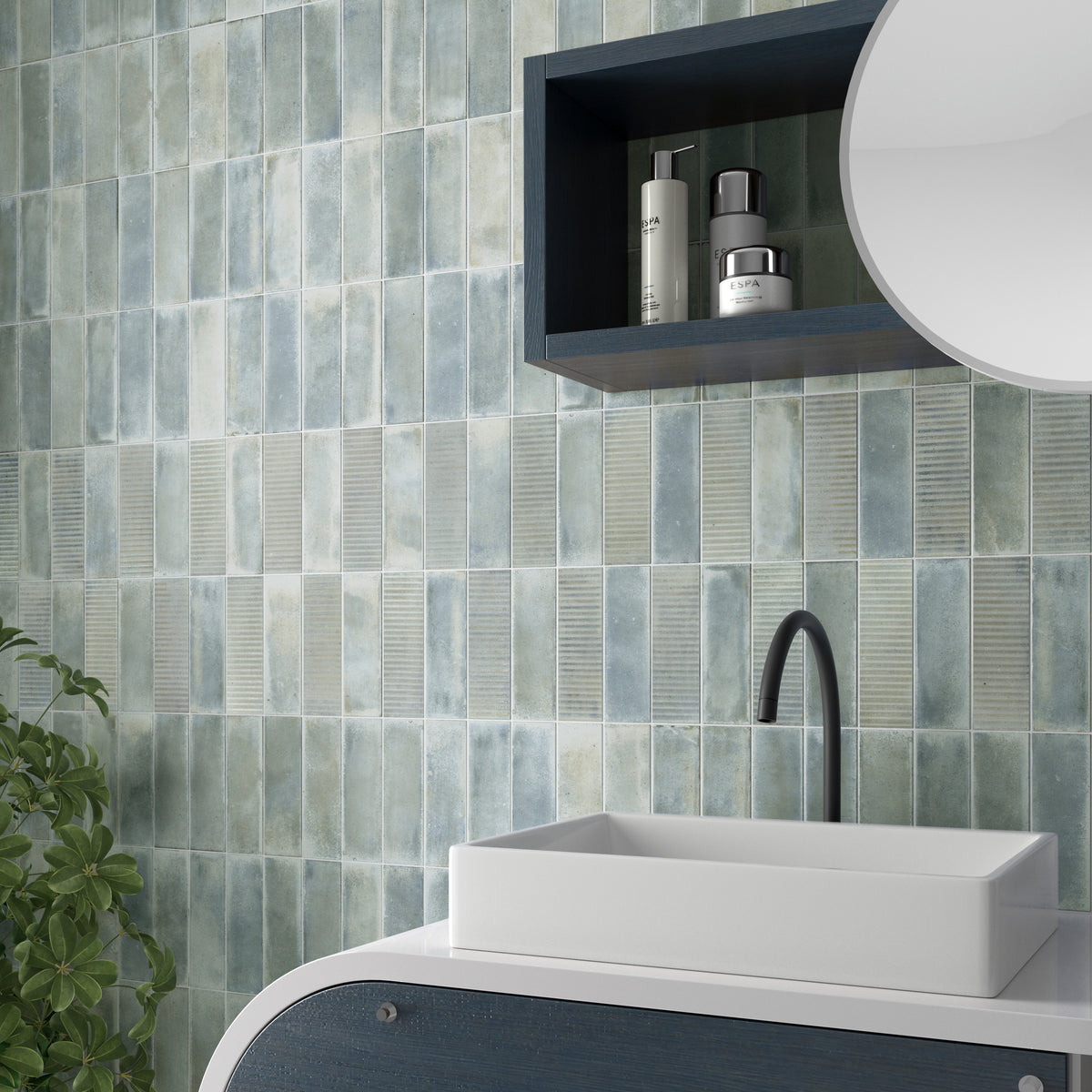 Raku Sea Porcelain Decor Metro Matt Tile
