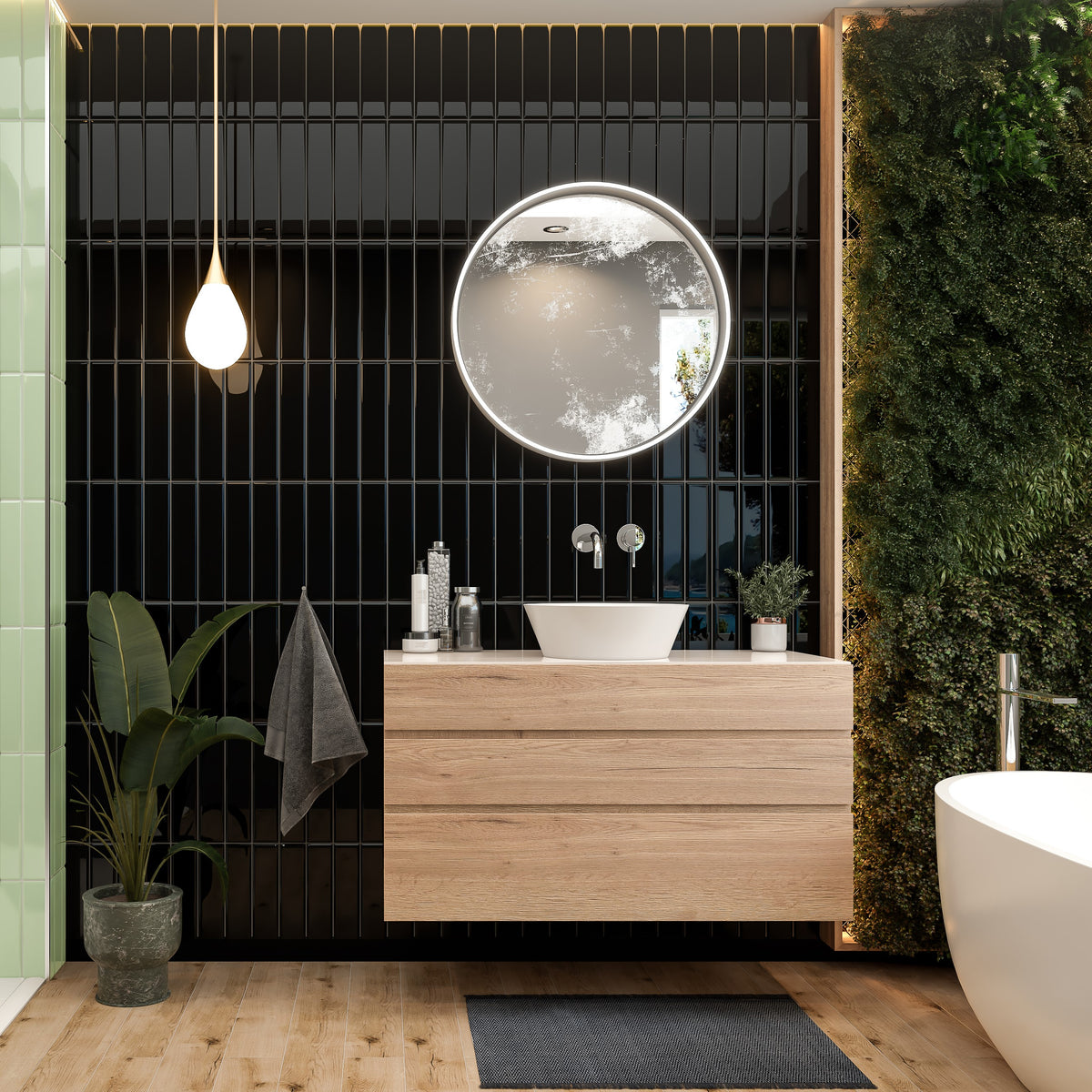 Romo Nero Gloss Metro Decor Tile