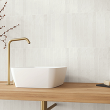 Load image into Gallery viewer, Sorbetto White Satin Subway Decor Tile